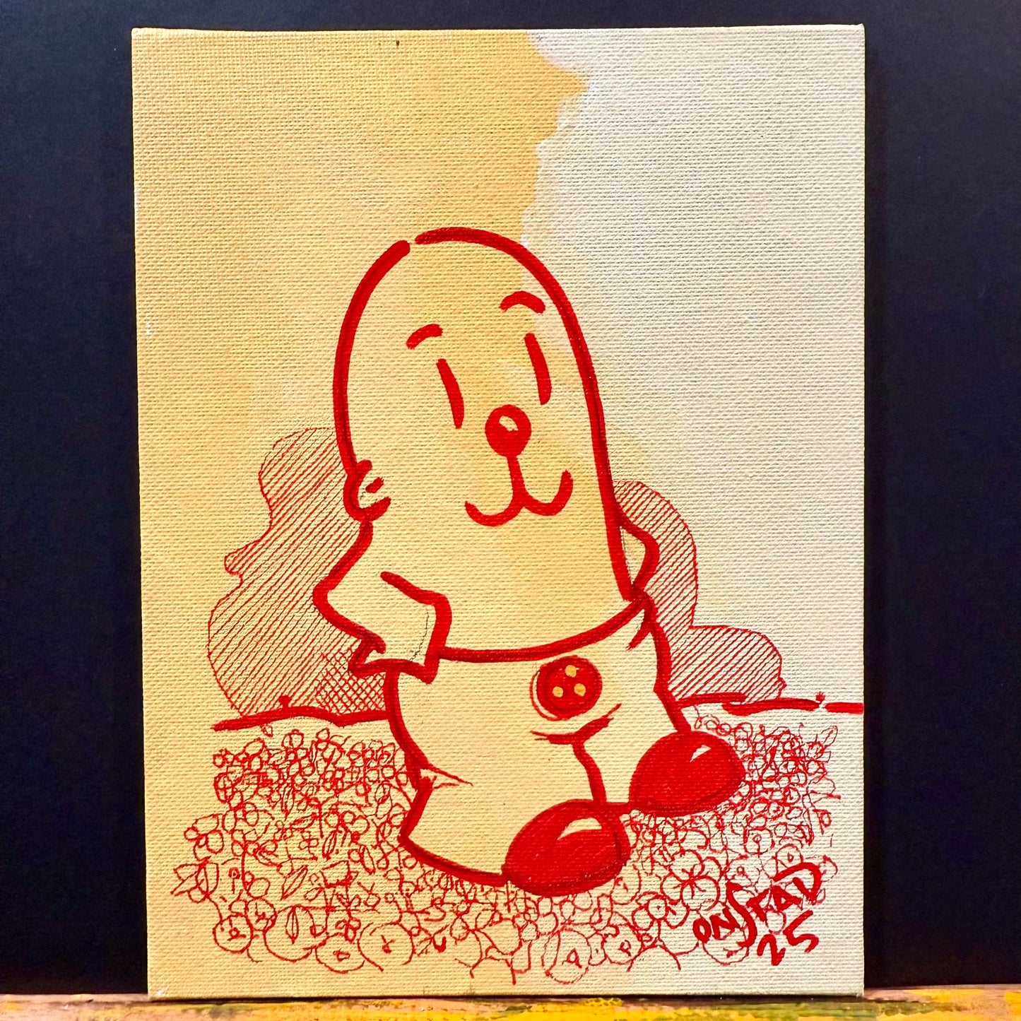 Philippe, Red Study, 6x8”