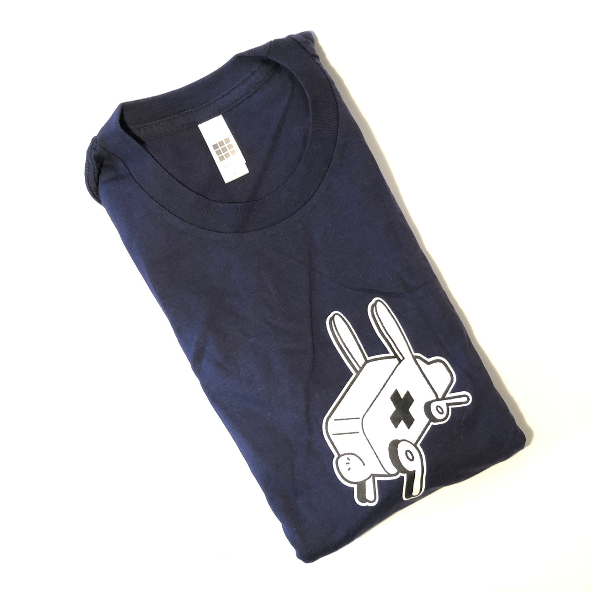 Rabbit Tee, Unisex, Navy, size Large
