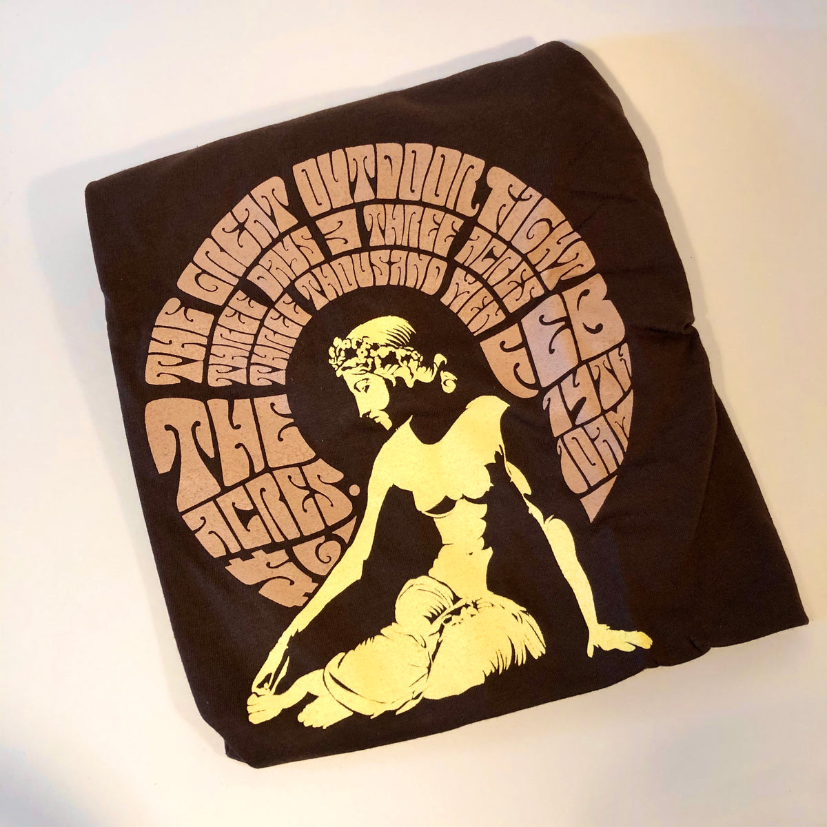 Great Outdoor Fight Art Nouveau Tee, Unisex, Brown, Small