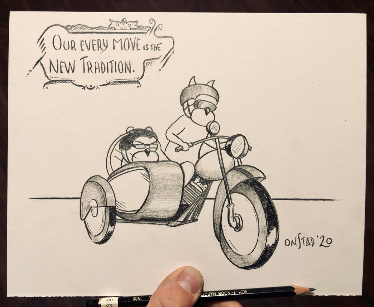 New Tradition, Original 8x10, pencils on matte board, 1/5/2020-B