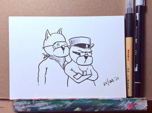25th Anniv. Hand-drawn Reproduction, "Superclassic," 5x7"