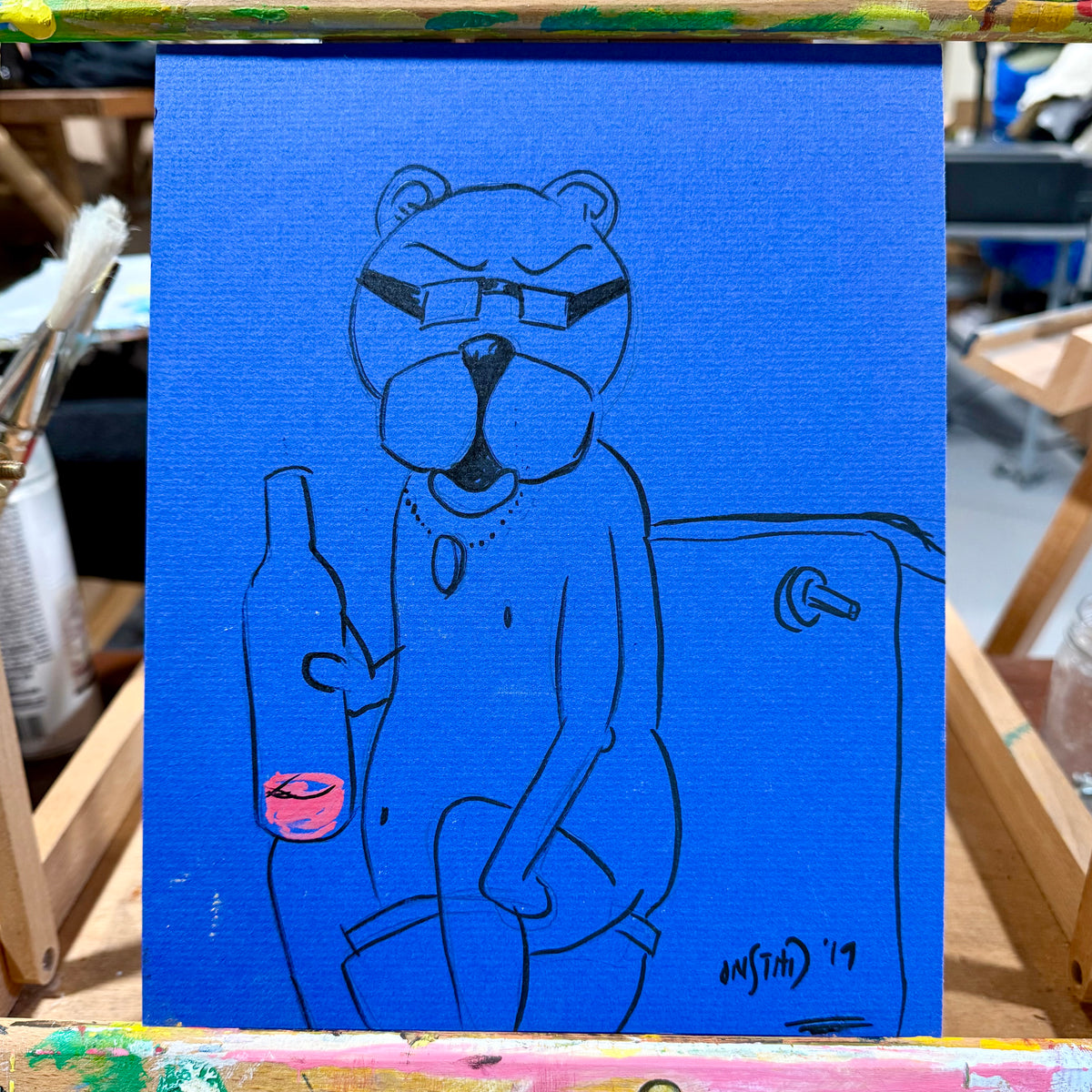 2019 - Ray, Interrupted Drinking On The Toilet 8x10”
