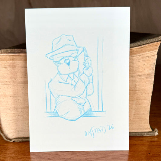 Ray, Private Dick, Public Belly, 5x7"