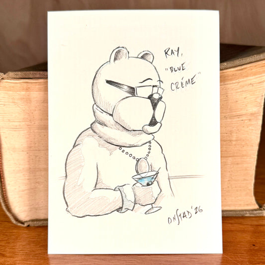 Ray, Blue Créme, 5x7"