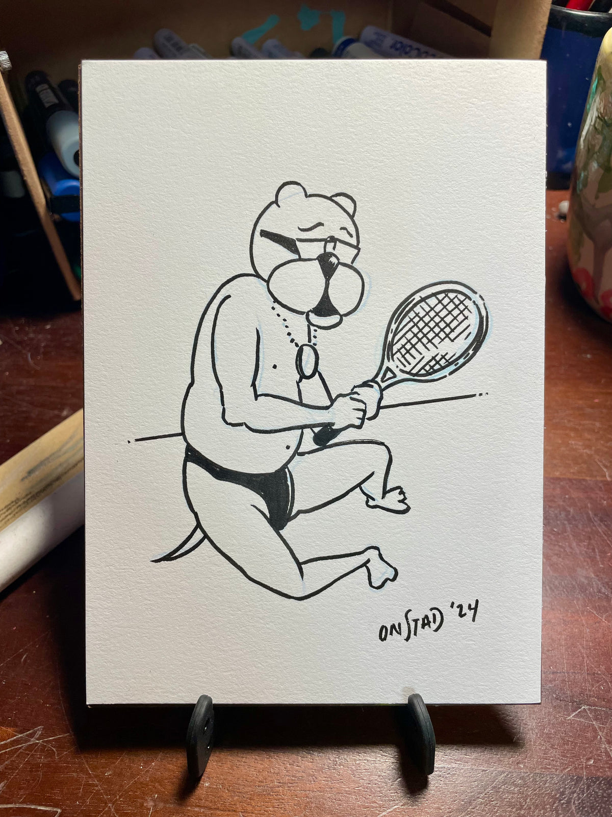 Ray, The Tennis Jump, 5x7"