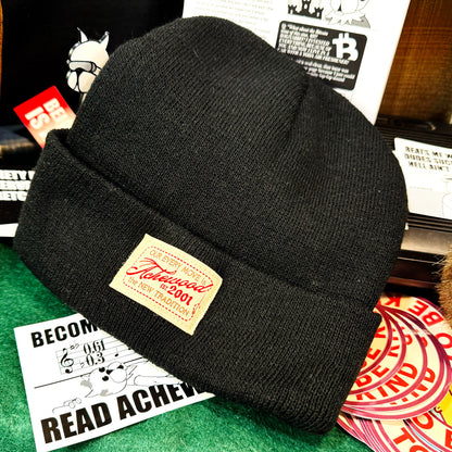Black Logo Beanie, Hand-Sewn Tag