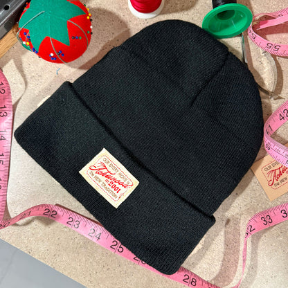 Black Logo Beanie, Hand-Sewn Tag