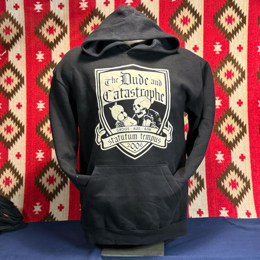 Dude & Catastrophe one-off hoody test pressing C, size Medium (cream yellow ink)