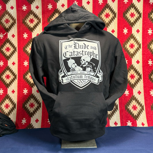 Dude & Catastrophe one-off hoody test pressing D, size Medium (gray ink)