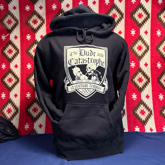 Dude & Catastrophe one-off hoody test pressing A, size Medium (cream yellow ink)