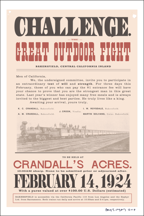 Signed Poster - Great Outdoor Fight 1924