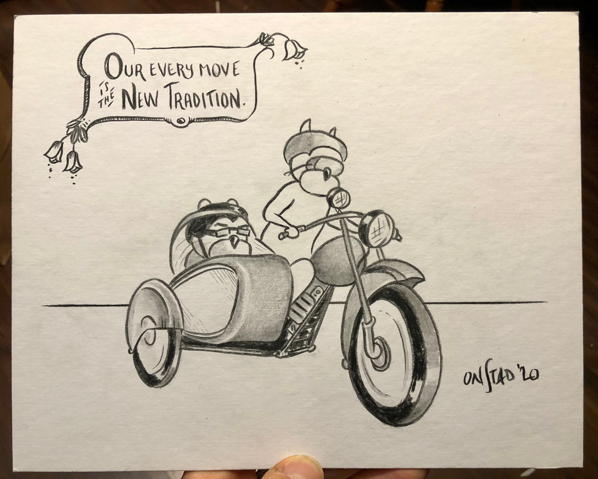 New Tradition, Original 8x10, pencils on matte board, 11/20/2019-A