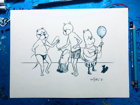 They Had Ass In Their Pants, 9x12”