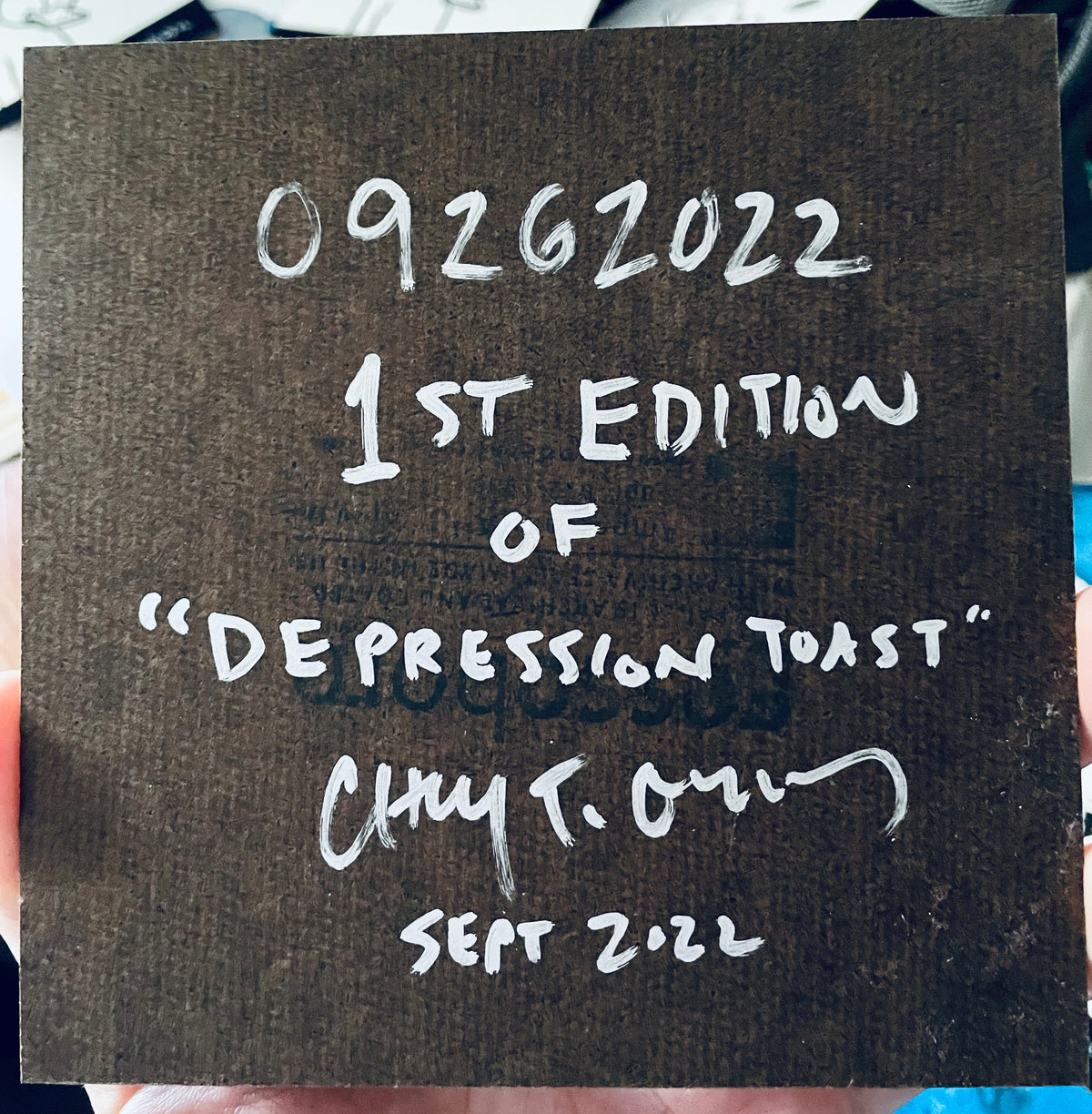 Depression Toast, First of Series