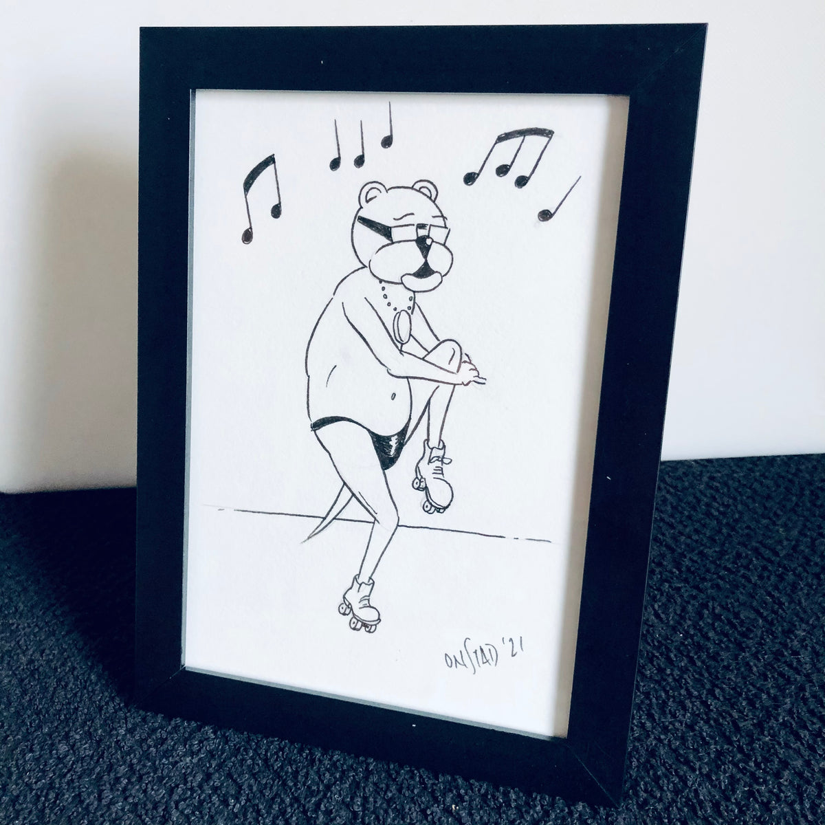 Framed Ray Original -  Rollerskate Fantastic