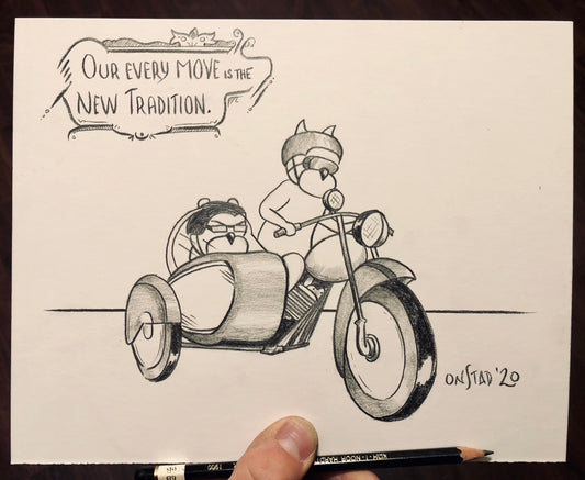 New Tradition, Original 8x10, pencils on matte board, 1/5/2020-B