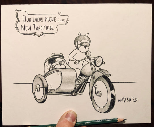 New Tradition, Original 8x10, pencils on matte board, 1/5/2020-A